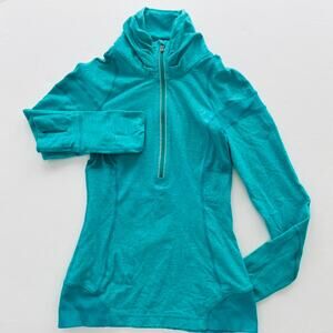 Lululemon 1/2 Zip Pullover Surge Teal Long Sleeve Size 4 Reflect Rulu Soft Layer